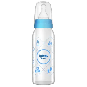 Biberon sticla cu tetina din silicon rotunda, 250ml, Wee Baby