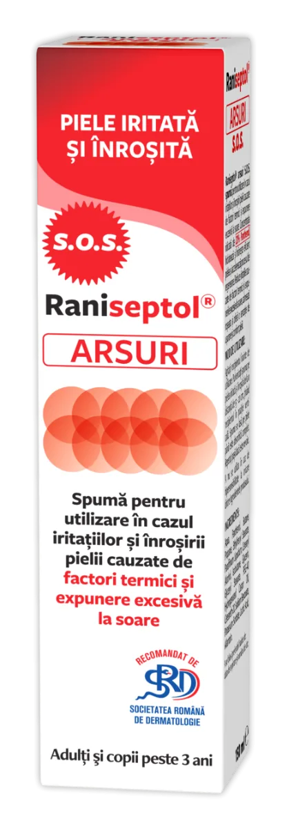 Raniseptol arsuri spuma S.O.S., 150ml, Zdrovit — preț și oferte