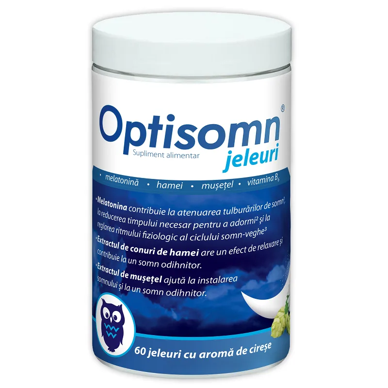 Optisomn, 60 jeleuri cu aroma de cirese, Zdrovit — preț și oferte