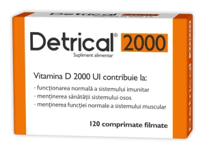 Detrical Vitamina D 2000 UI, 120 comprimate, Zdrovit