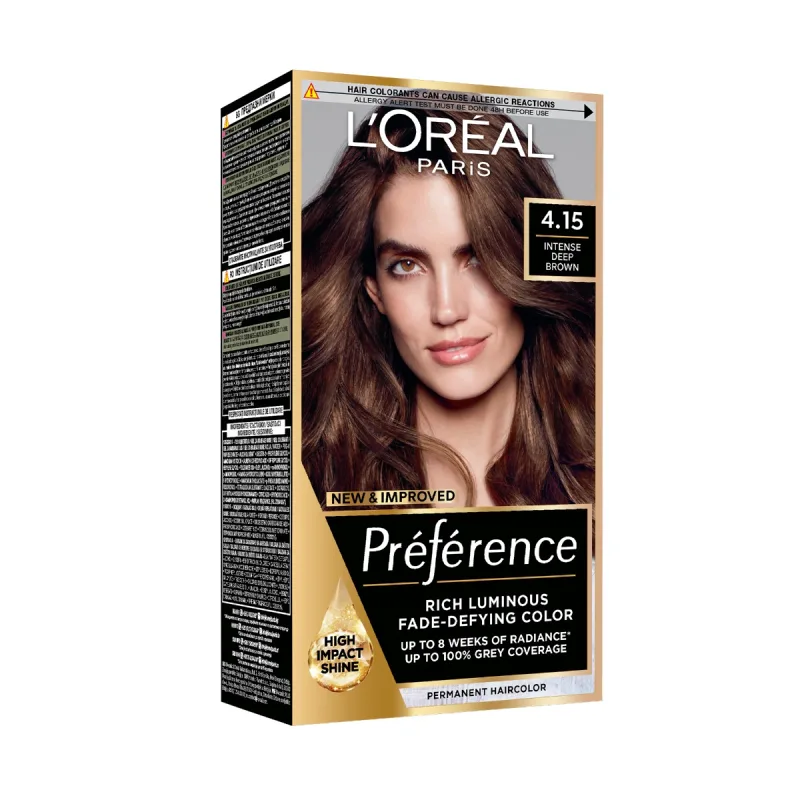 Vopsea de par permanenta cu amoniac Preference 4.15 Caracas, 174ml, L'Oreal Paris — preț și oferte