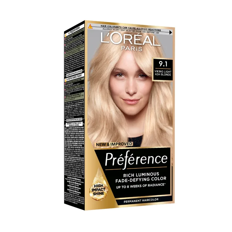 Vopsea de par permanenta cu amoniac Preference 9.1 Viking, 174ml, L'Oreal Paris — preț și oferte