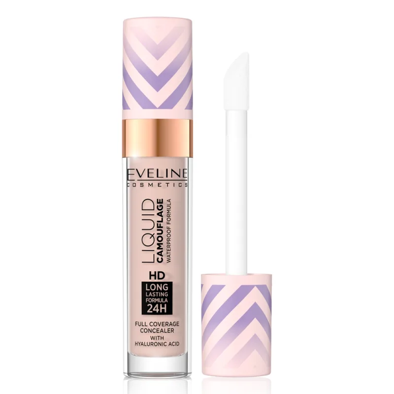 Corector lichid rezistent la apa Camouflage Waterproof Formula 03 Soft Natural, 7.5ml, Eveline Cosmetics — preț și oferte