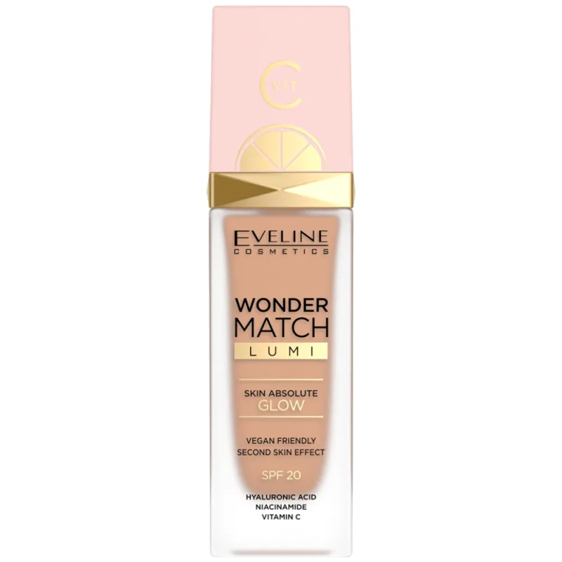 Fond de ten Wonder Match Lumi SPF 20 No. 25 Sand Begin, 30ml, Eveline Cosmetics — preț și oferte