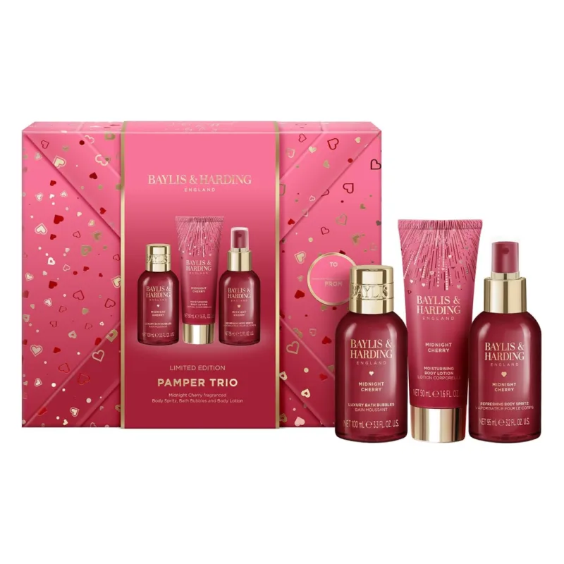 Set de ingrijire Midnight Cherry Gift, 3 piese, Baylis&Harding BAYLIS & HARDING — preț și oferte
