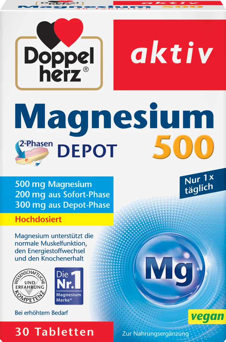 Magneziu 500mg, 30 comprimate, Doppelherz — preț și oferte
