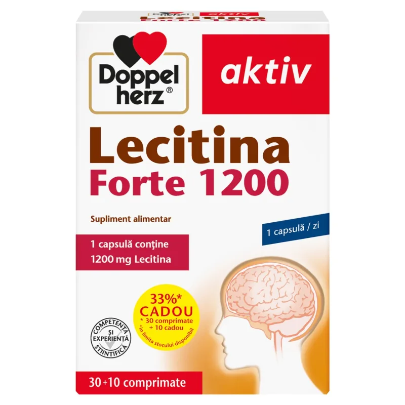 Lecitina Forte, 30 + 10 capsule, Doppelherz — preț și oferte