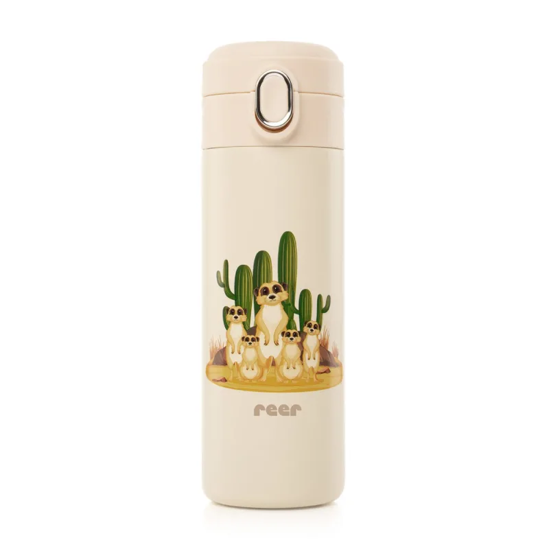 Sticla de baut pentru copii din otel inoxidabil Alb-Crem, 350ml, Reer — preț și oferte