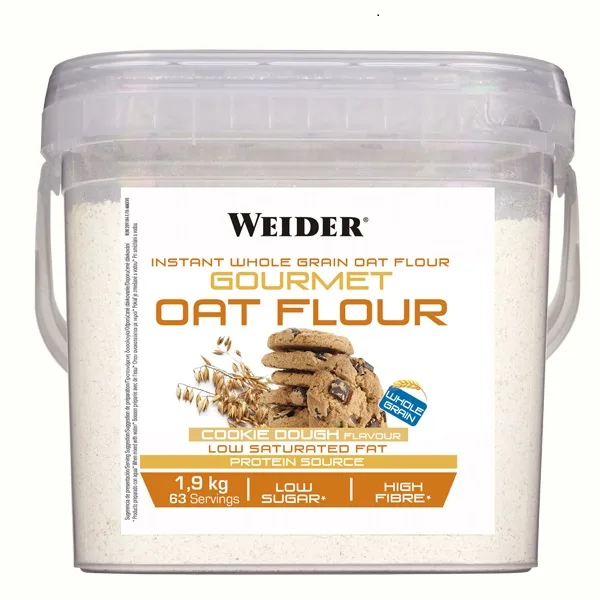 Faina de ovaz cu aroma de cookie dough Gourmet Oat Flour, 1900g, Weider — preț și oferte