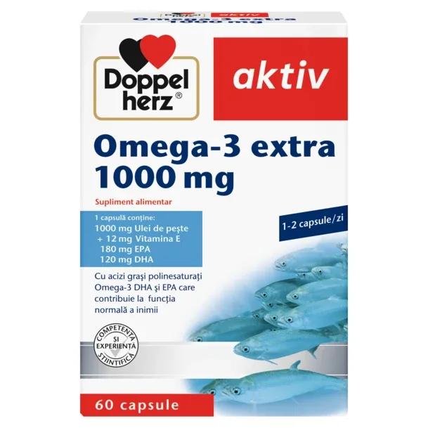 Omega 3 extra 1000 mg, 60 capsule, Doppelherz — preț și oferte
