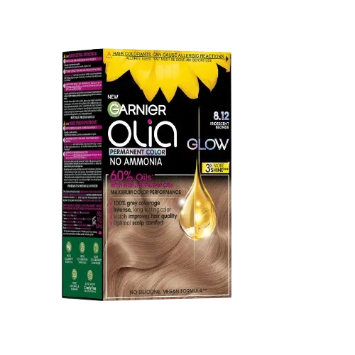 Vopsea de par permanenta fara amoniac 8.12 Iridescent Blonde Olia, 174ml, Garnier — preț și oferte