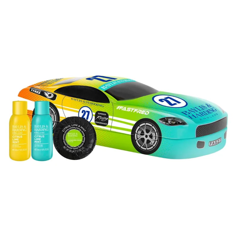 Set calatorie pentru barbati Race Car Tin 3 piese, Baylis & Harding — preț și oferte