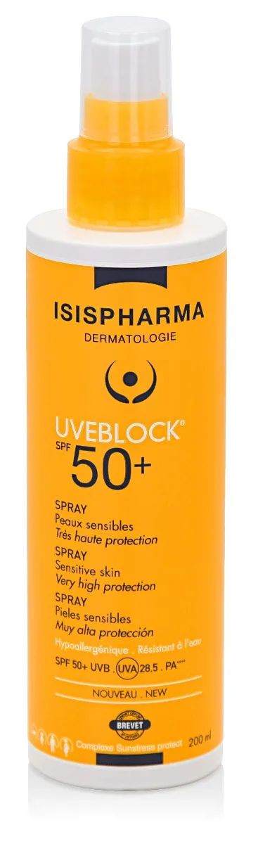 Spray cu protectie solara SPF50+ UVEBLOCK, 200ml, Isis Pharma — preț și oferte