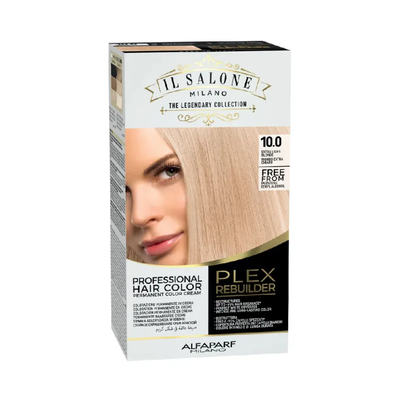 Vopsea permanenta Plex Rebuilder Nr. 10.0 Extra Light Blonde, 100ml, Il Salone Milano — preț și oferte