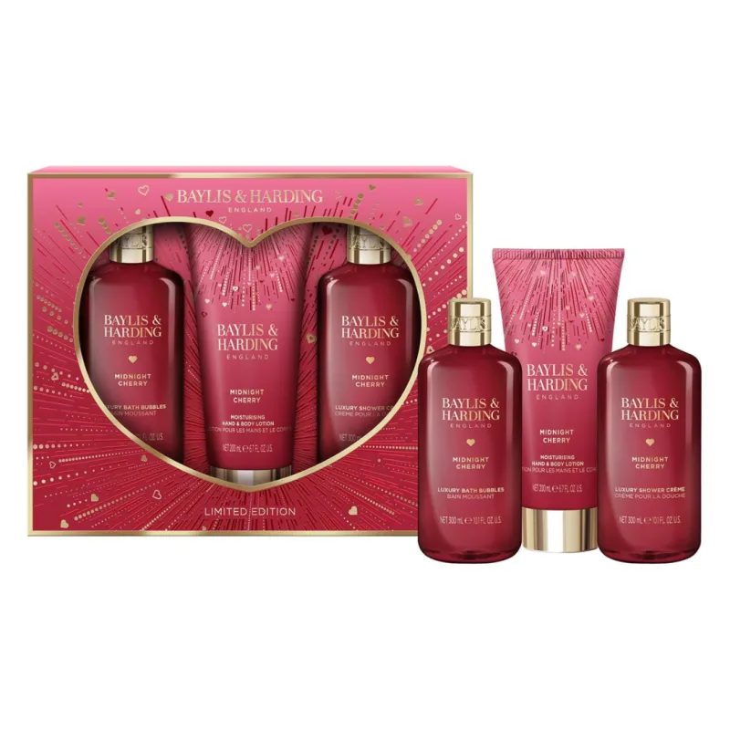 Set de ingrijire Midnight Cherry Luxury, 3 piese, Baylis & Harding — preț și oferte