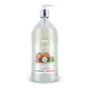 Gel de dus Karite Surgras fara sapun, 1l, Les Petites Bains de Provence
