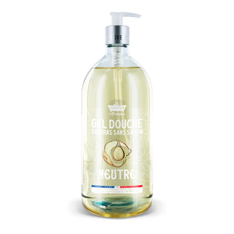 Gel de dus neutru Surgras fara sapun, 1l, Les Petites Bains de Provence — preț și oferte
