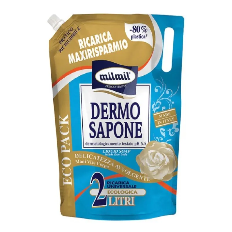 Sapun lichid rezerva Dermo, 2000ml, Mil Mil — preț și oferte