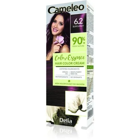 Vopsea de par Cameleo Color Essence 6.2 Burgundy, 75g, Delia Cosmetics — preț și oferte