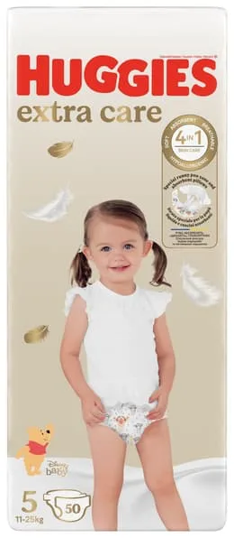 Scutece Extra Care Marimea 5 pentru 11 - 25kg, 50 bucati, Huggies — preț și oferte