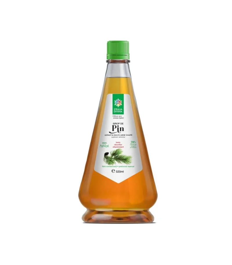Sirop natural cu muguri de pin presat la rece, 520ml, Steaua Divina — preț și oferte