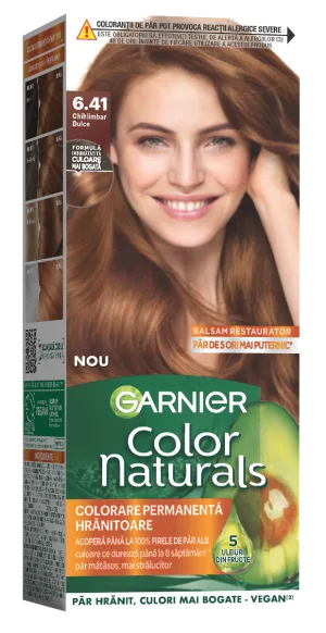 Vopsea de par permanenta Color Naturals 6.41 Chihlimbar Dulce, 112ml, Garnier