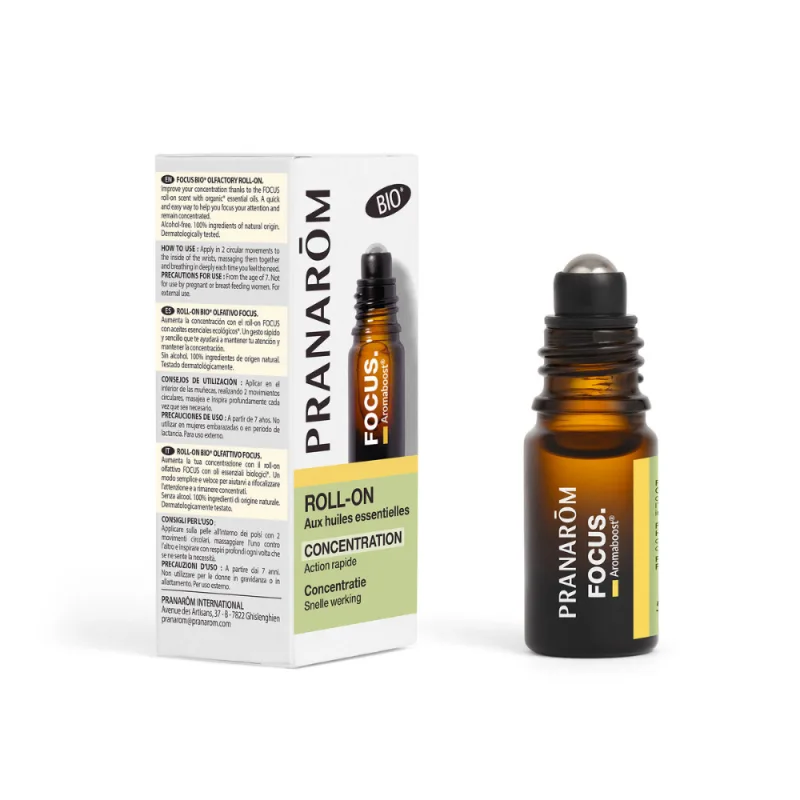 Roll-on cu uleiuri esentiale Focus Bio, 5ml, Pranarom — preț și oferte