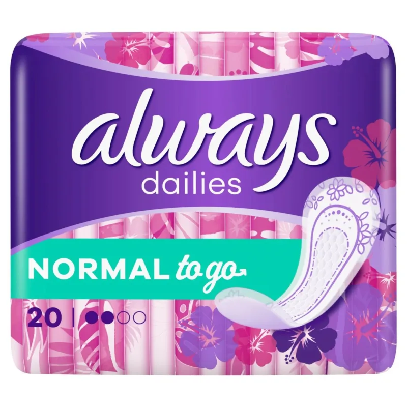 Absorbante Dailies Normal To Go, 20 bucati, Always — preț și oferte