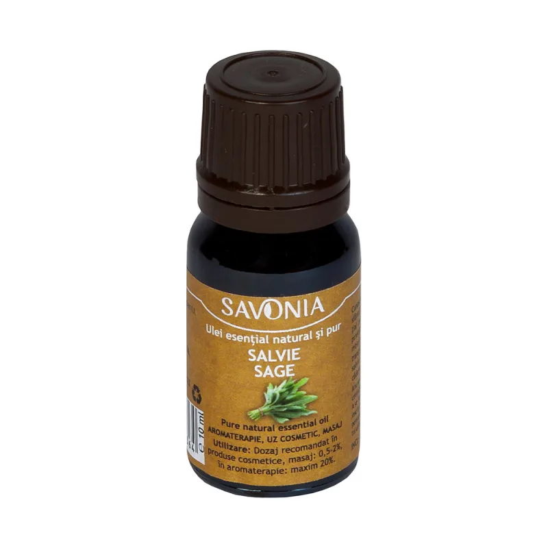 Ulei esential natural si pur de salvie, 10ml, Savonia — preț și oferte