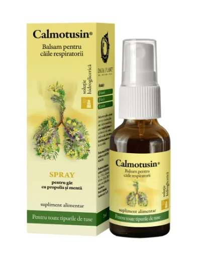 Calmotusin spray pentru gat cu propolis si menta 20 ml DACIA PLANT — preț și oferte