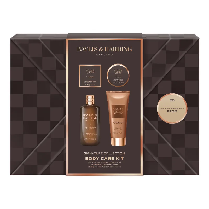 Set de ingrijire corp, Black Pepper & Ginseng, 4 piese, Baylis & Harding — preț și oferte