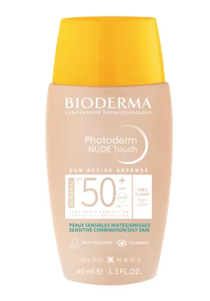 Bioderma Photoderm Nude Touch Mineral Fluid SPF50 Tres claire/ Foarte deschis 40 ml