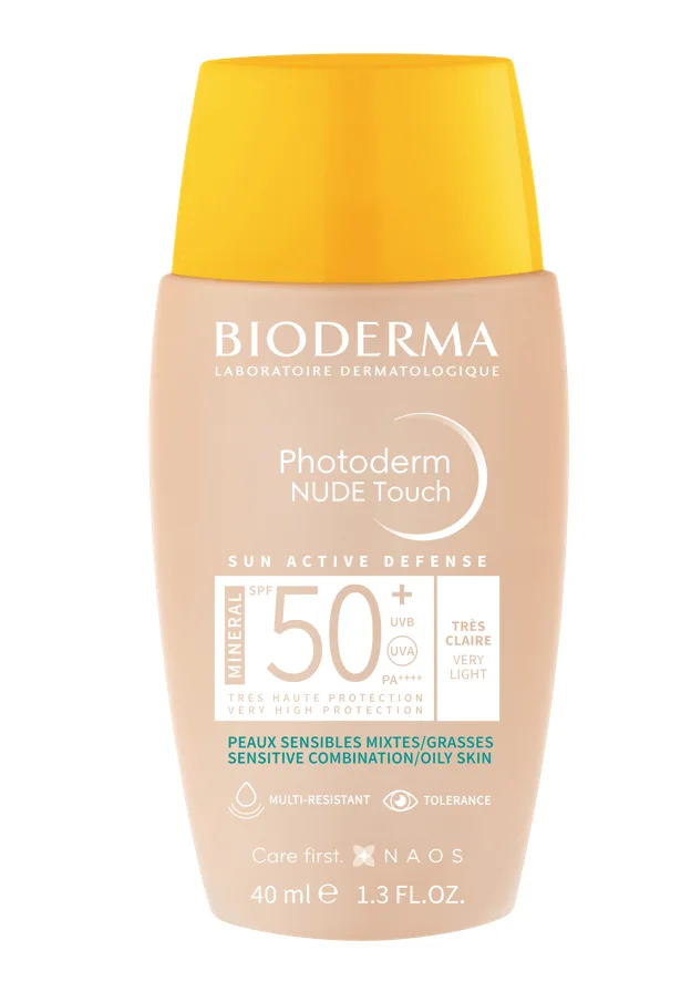 Bioderma Photoderm Nude Touch Mineral Fluid SPF50 Tres claire/ Foarte deschis 40 ml — preț și oferte