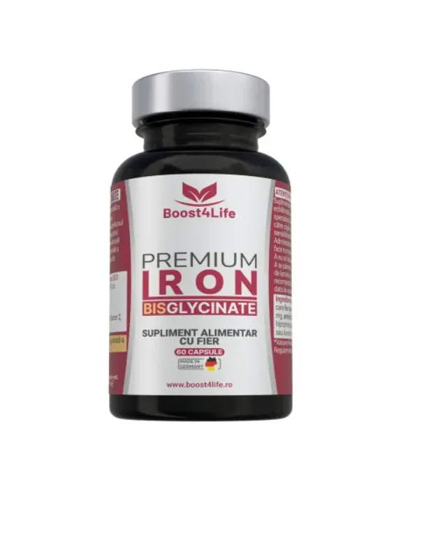 Boost4Life Fier Bisglicinat Premium 71.8 mg 60 capsule vegane — preț și oferte