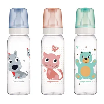 Canpol 11/845 babies biberon gat ingust cu manere 250ml PP cute animals CANPOL BABIES — preț și oferte