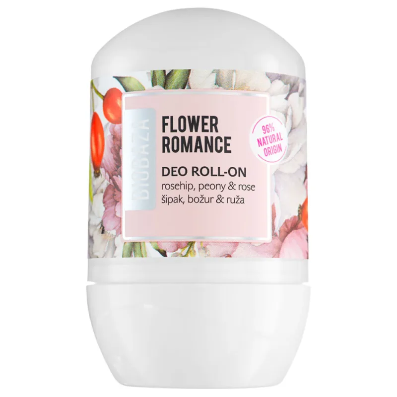 Deodorant natural pentru femei pe baza de piatra de alaun Flower Romance, 50ml, Biobaza — preț și oferte