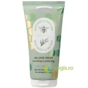Crema de Maini Hranitoare si Protectoare cu Miere si Lapte de Ovaz 24h Bees & Oats 50ml