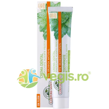 Pasta de Dinti cu Cimbru, Menta si Busuioc fara Fluor Purifying Fresh Breath 75ml Corpore Sano — preț și oferte