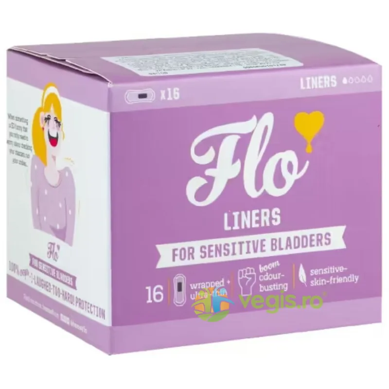 Absorbante Zilnice fara Aripioare cu Carbune Activ pentru Incontinenta Urinara Redusa 1 Picatura 16buc FLO — preț și oferte