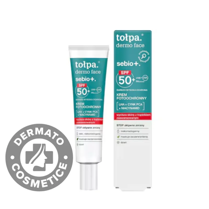Crema SPF50 pentru ten gras si acneic Dermo Face Sebio+, 40ml, Tołpa — preț și oferte