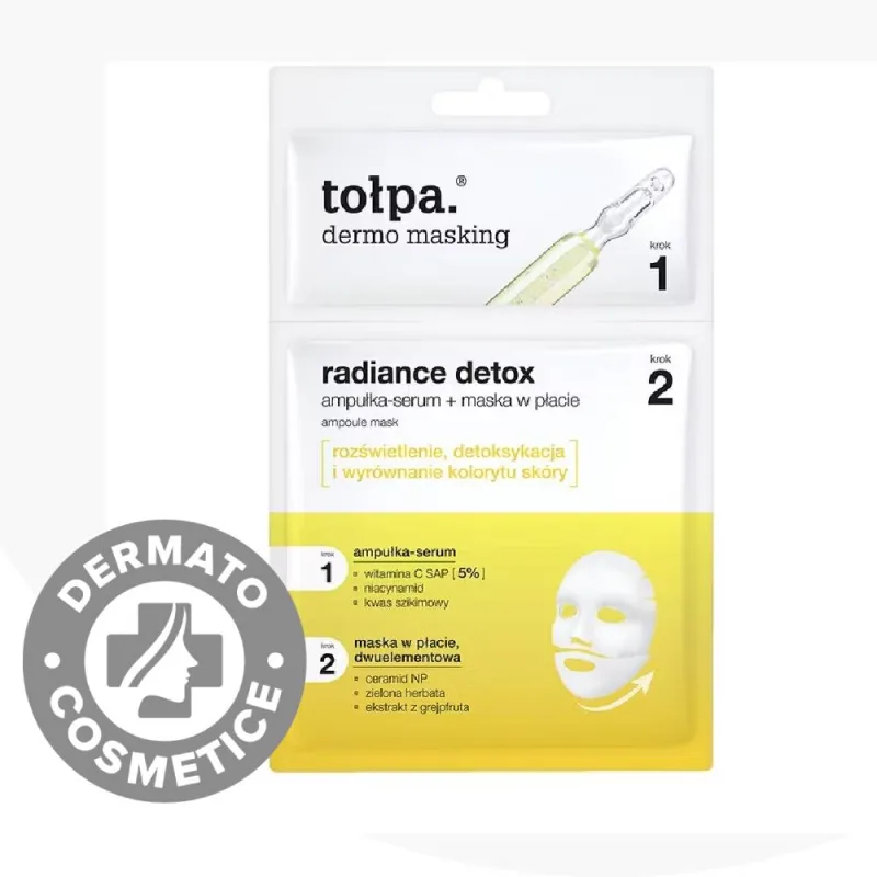 Masca-ser tip servetel in 2 pasi radiance detox Dermo Masking, 1 bucata, Tolpa — preț și oferte