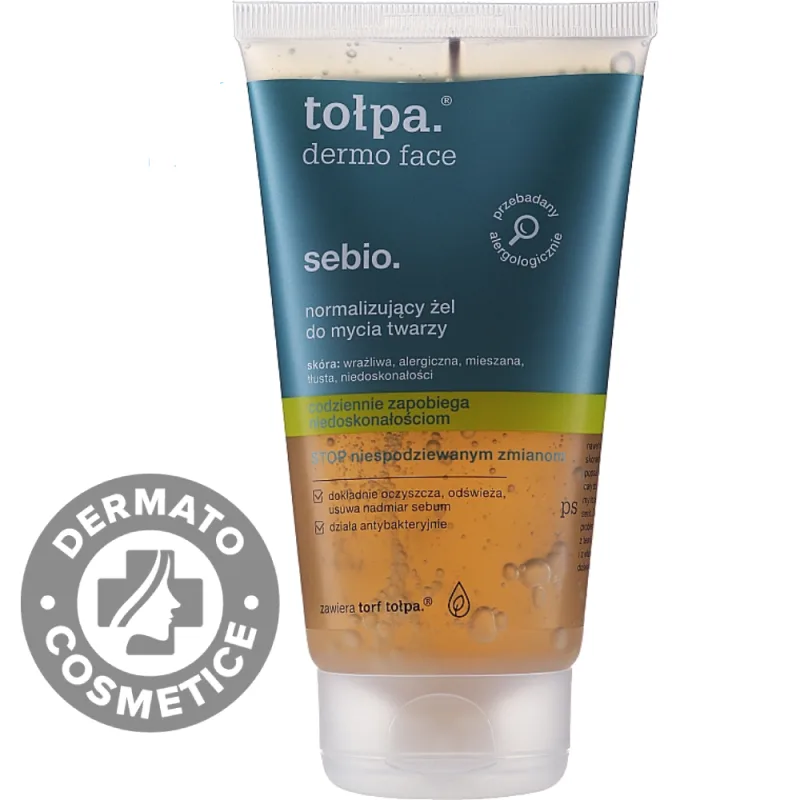 Gel de curatare exfoliant pentru ten gras si acneic Dermo Face Sebio, 150ml, Tołpa — preț și oferte