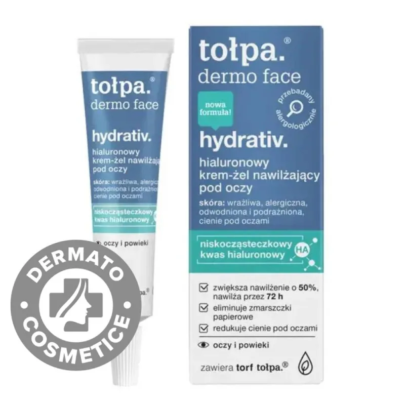 Crema-gel hialuronica hidratanta pentru zona ochilor Dermo Face Hydrativ, 10ml, Tolpa — preț și oferte