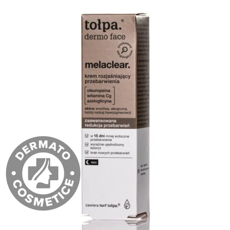 Crema depigmentanta pentru pete pigmentare noapte Dermo Face Melaclear, 40ml, Tolpa — preț și oferte