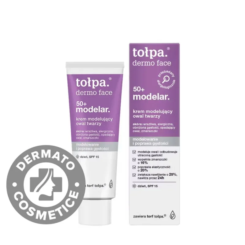 Crema anti-aging pentru fermitatea pielii SPF 15 Dermo Face 50+ Modelar, 40ml, Tolpa — preț și oferte