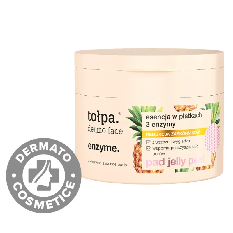 Dischete imbibate in esenta exfolianta cu 3 enzime Dermo Face Enzyme, 50 bucati, Tolpa — preț și oferte