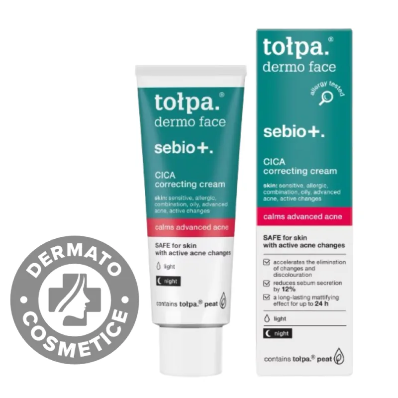 Crema corectoare pentru imperfectiuni Cica Dermo Face Sebio+, 40ml, Tołpa — preț și oferte
