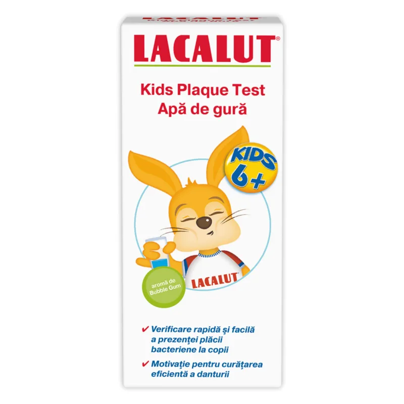 Apa de gura pentru copii Kids Plaque Test, 300 ml, Lacalut ZDROVIT — preț și oferte