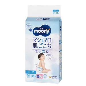 Scutece copii Moony Blue, M 6-11kg, 54 bucati, Unicharm