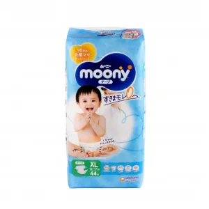 Scutece copii Moony Blue, XL 12-17kg, 44 bucati, Unicharm